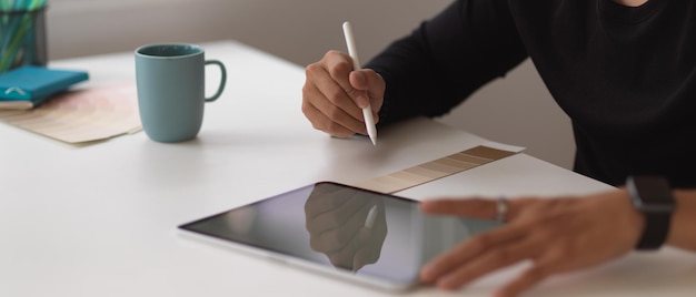 Modern web design workspace